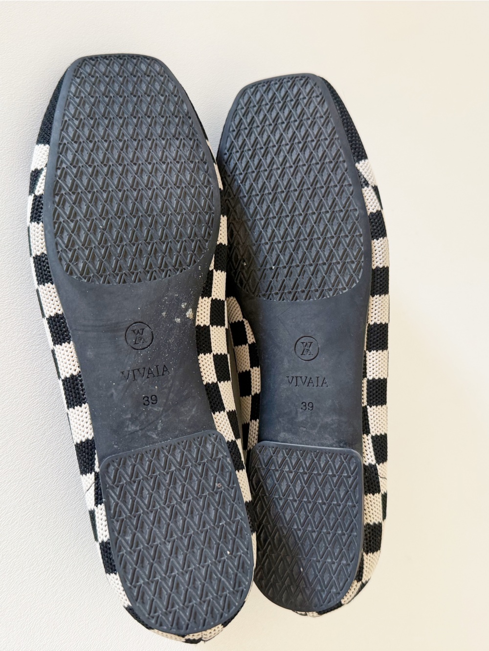 Vivaia Shoes Margot 2.0 Black & White Checker Knit Ballet Flats Chic Preppy 8 - Picture 12 of 15